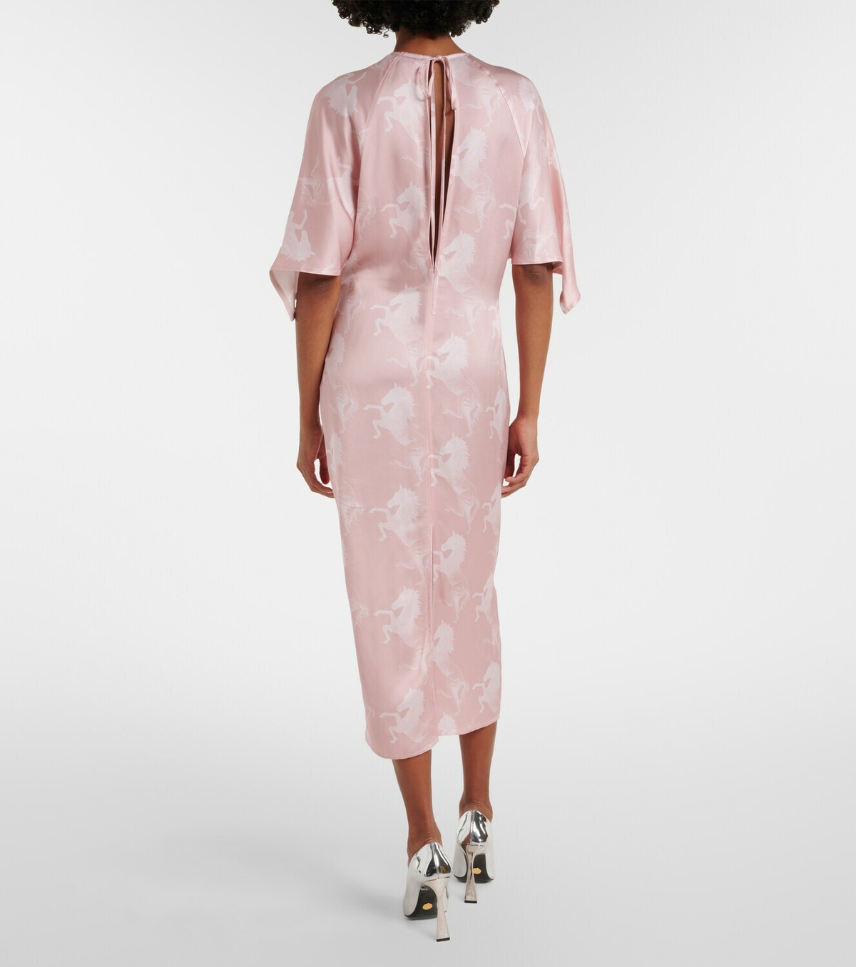 Stella McCartney Printed satin midi dress