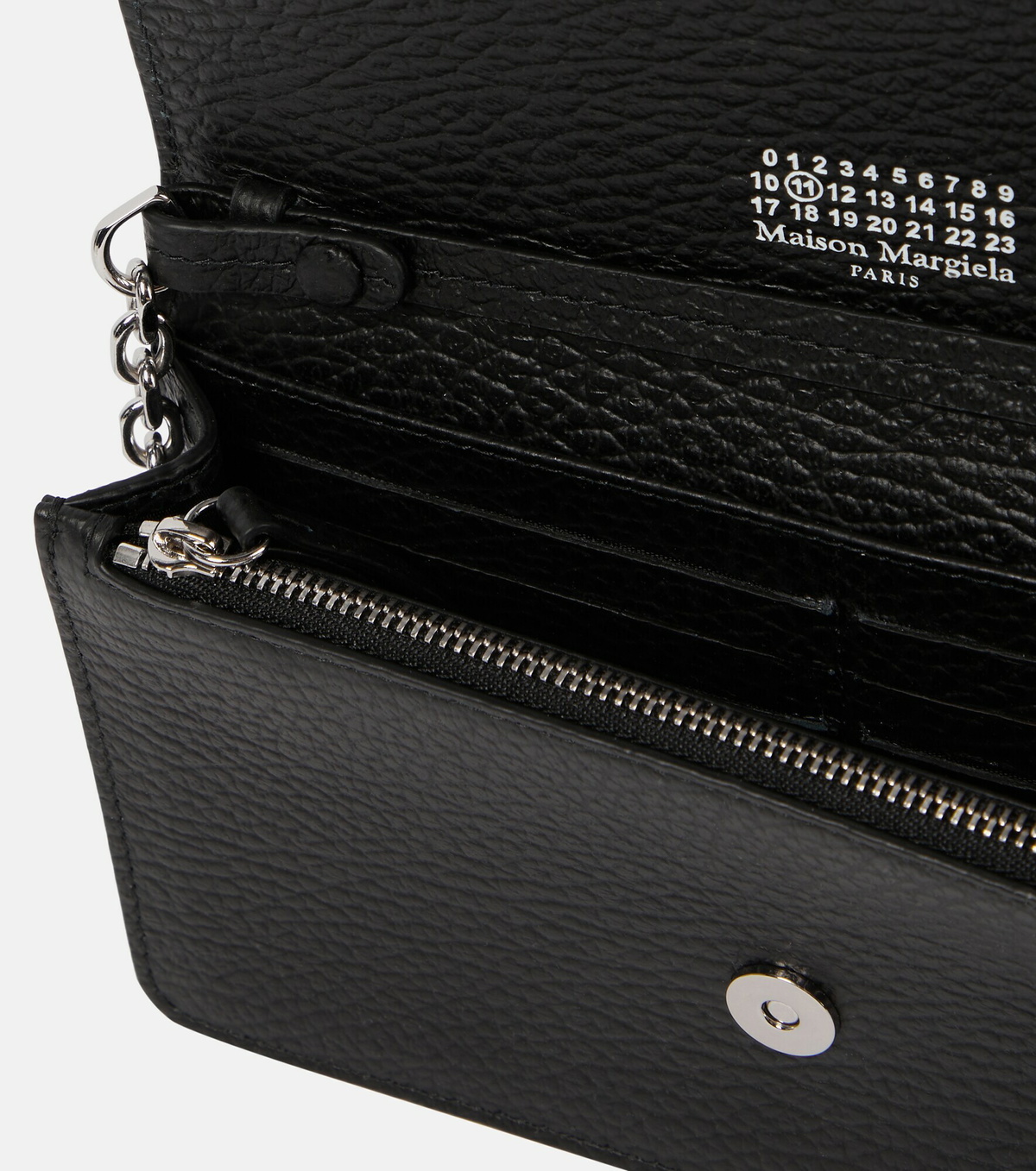 財布 MAISON MARGIELA shoulder Wallet leather Maison Margiela four-stitch Leather Wallet | Black | FARFETCH
