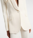Elie Saab Floral-appliqué cady blazer