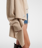 The Attico Scarf-detail virgin wool sweater