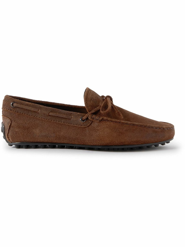 Photo: Tod's - Gommino Suede Driving Shoes - Brown