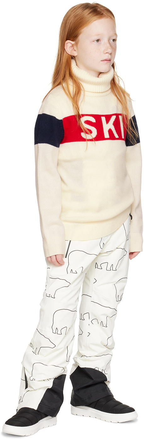 Perfect Moment Kids Ski Turtleneck Jumper in Ivory