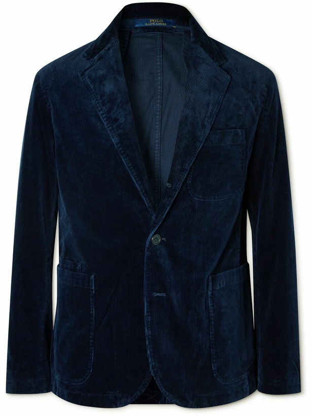 Photo: Polo Ralph Lauren - Jeremy Cotton-Blend Corduroy Blazer - Blue