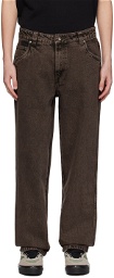 Dime Brown Classic Relaxed Jeans