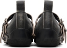 OPEN YY Gray Cross Buckle Ballet Flats