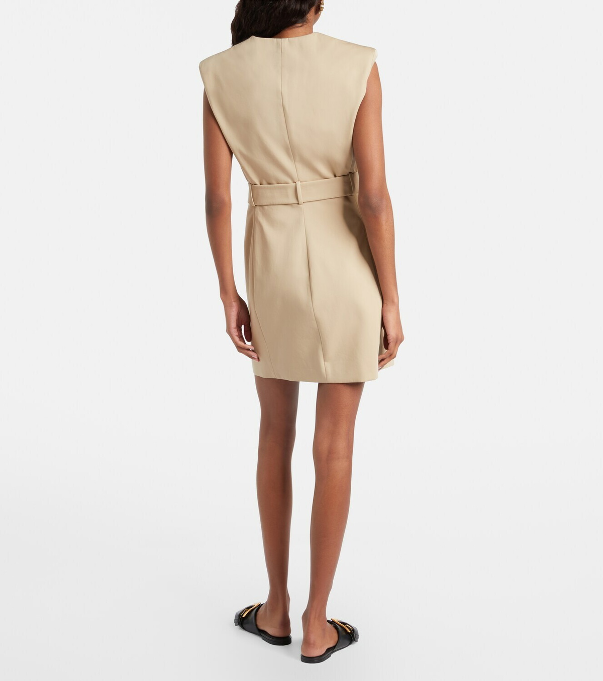 Balmain Belted cotton minidress