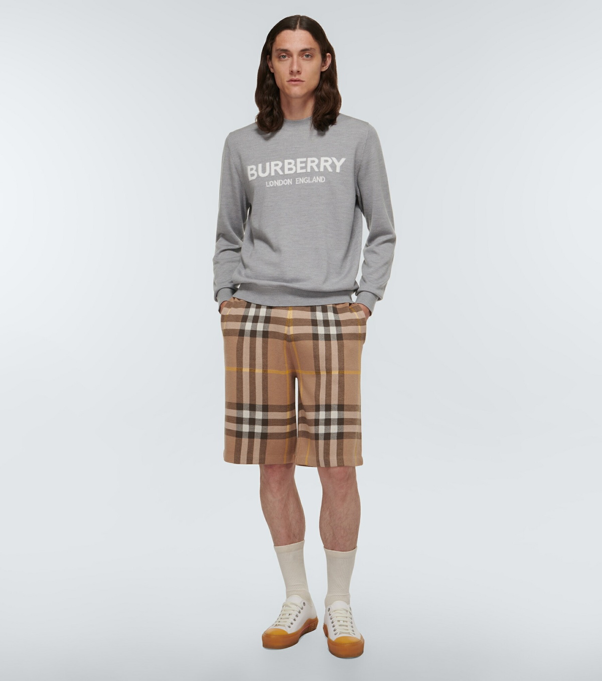 Burberry - Intarsia wool-blend sweater Burberry Burberry - Intarsia wool-blend sweater Burberry