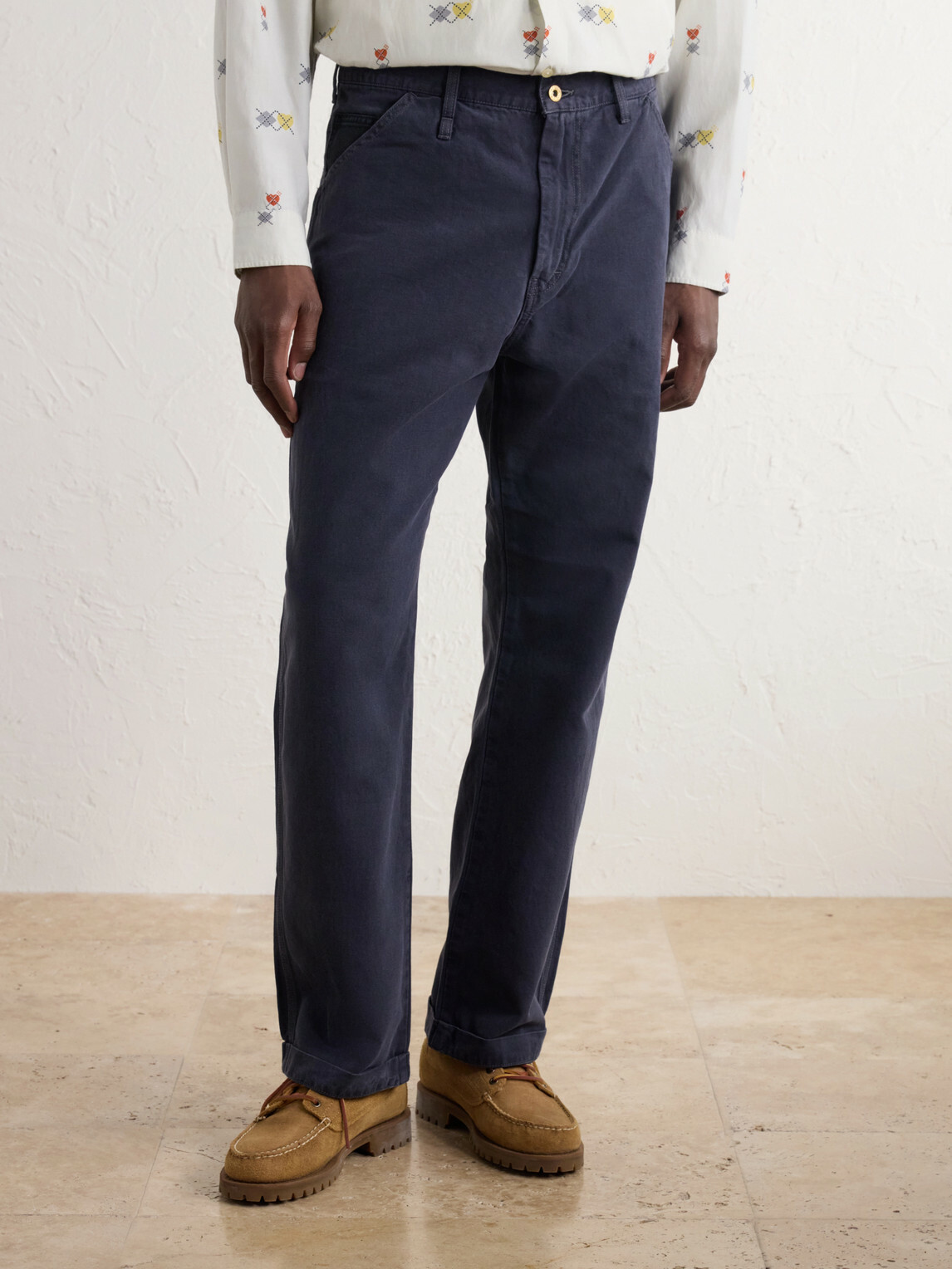 Human Made - Straight-Leg Cotton-Canvas Trousers - Blue