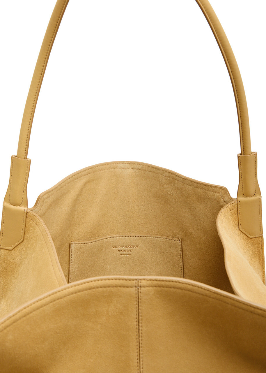 Victoria Beckham Victoria Panelled Suede Tote - Sand - One Size