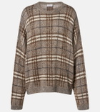 Brunello Cucinelli Checked sequined sweater