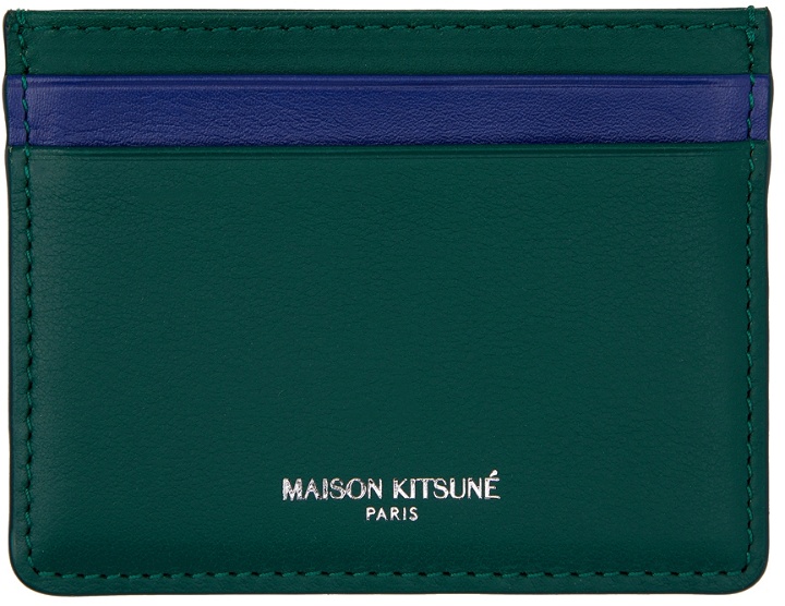 Photo: Maison Kitsuné Green Logo Card Holder