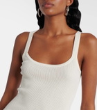Max Mara Helier ribbed-knit cotton-blend tank top