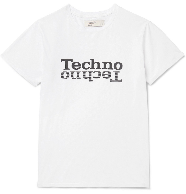 Photo: Pasadena Leisure Club - Techno Printed Combed Cotton-Jersey T-Shirt - White