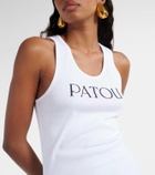 Patou Logo cotton jersey tank top