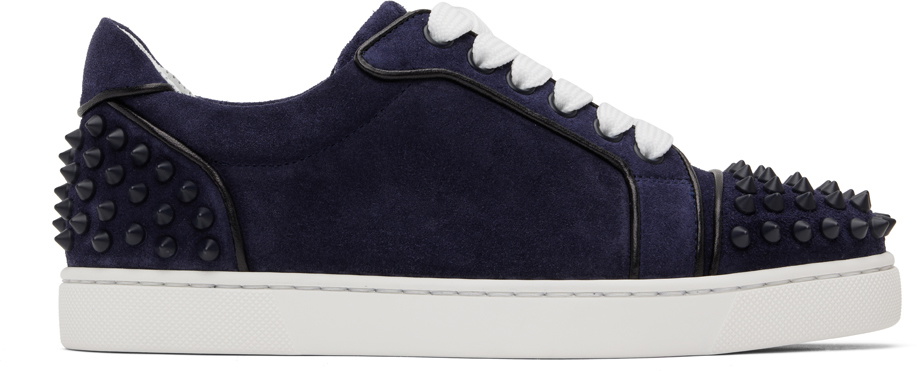 Christian louboutin navy sneakers best sale