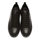 Ann Demeulemeester Black Leather Oil Sneakers