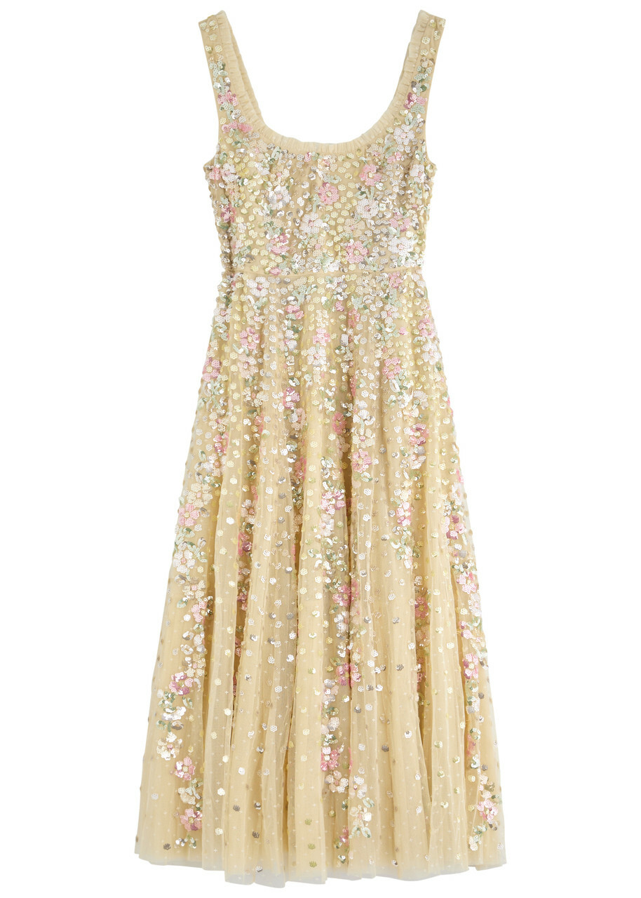 Needle & Thread Confetti Embellished Tulle Gown Yellow Needle & Thread Needle & Thread Confetti Embellished Tulle Gown Yellow Needle & Thread