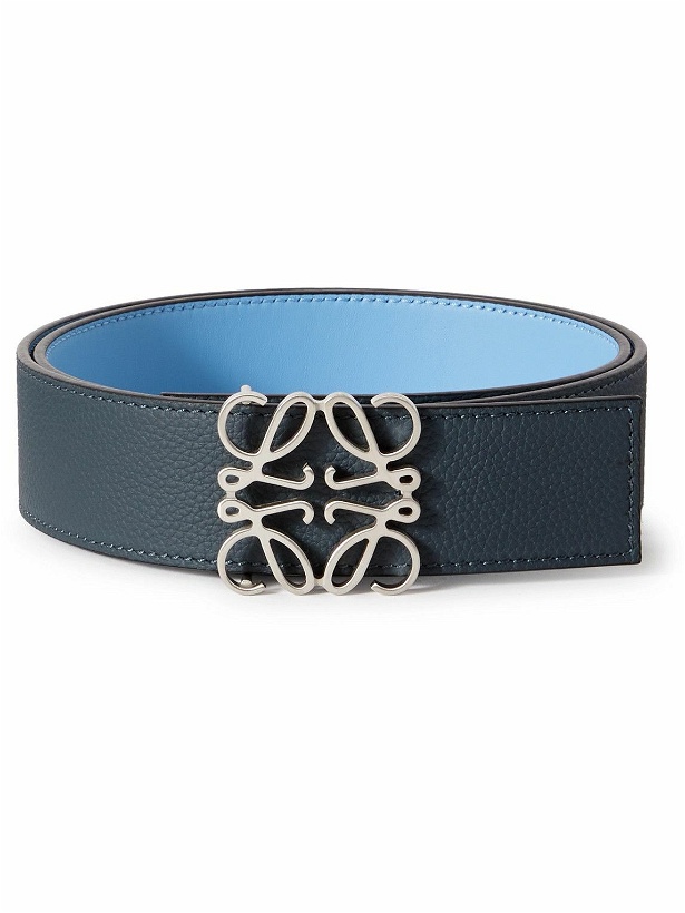 Photo: Loewe - 4cm Anagram Reversible Leather Belt - Blue