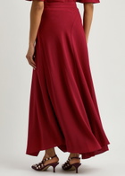 Roksanda Asha Draped Crepe Maxi Skirt Red