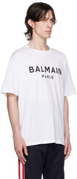 Balmain White Printed T-Shirt