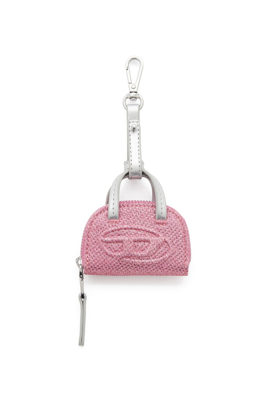 Photo: Diesel 1DR Dome - Charm in Lurex fabric - Charms and Keyrings Womens in Pink