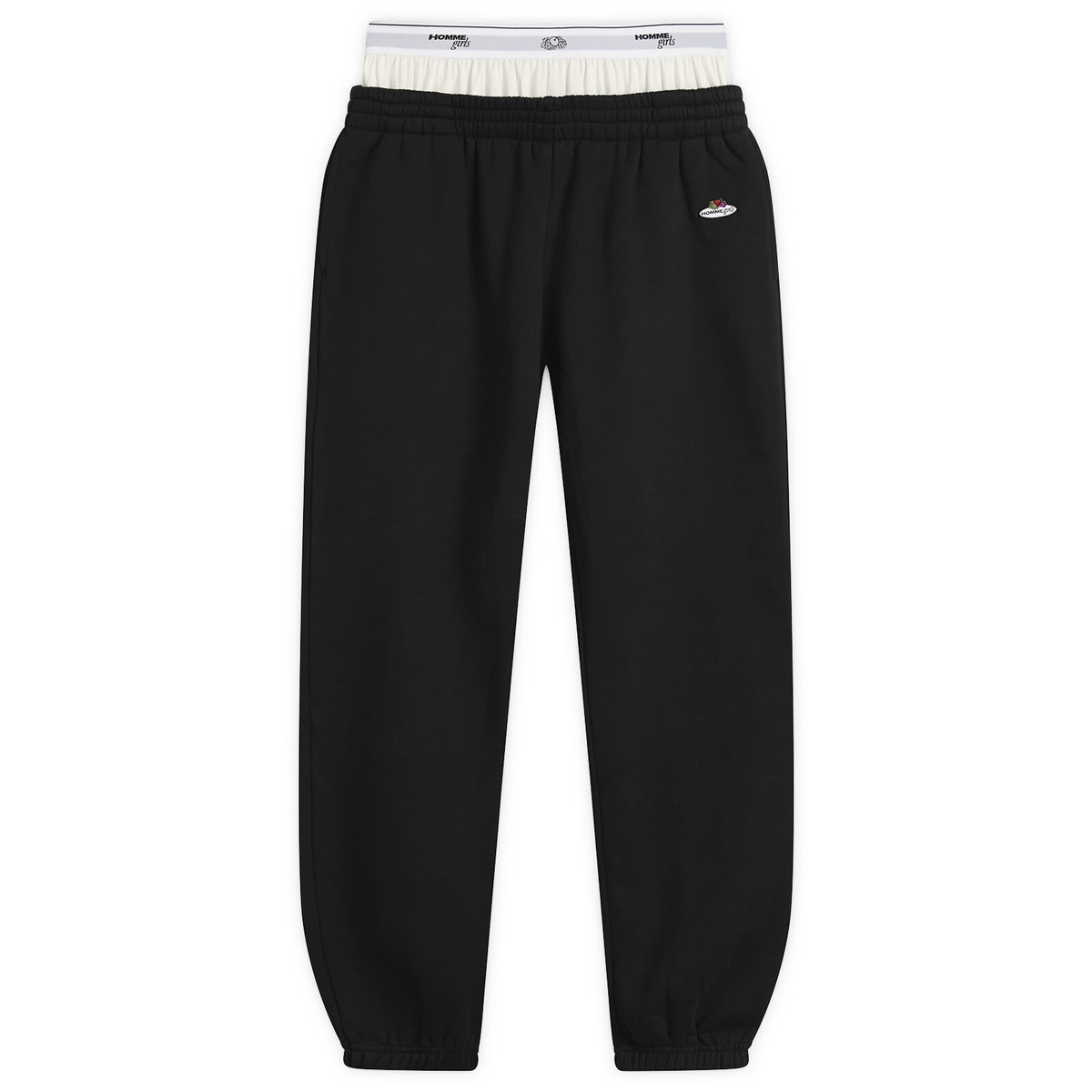 Hommegirls Women's x Fruit of the Loom Boxer Sweatpants in Black/White