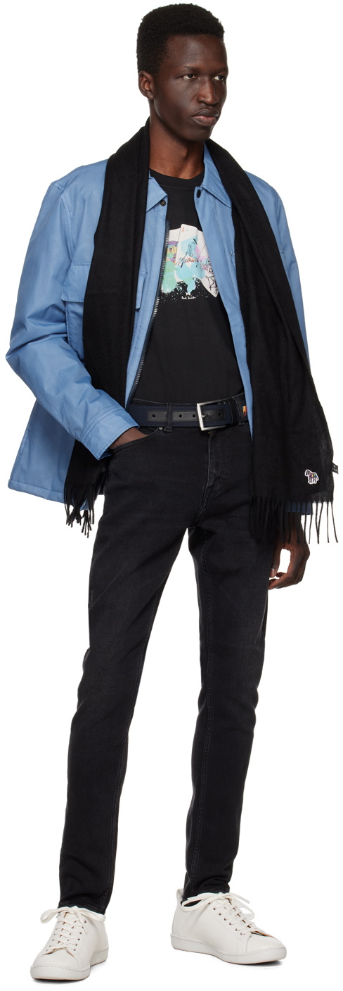 PS by Paul Smith Black Zebra Scarf