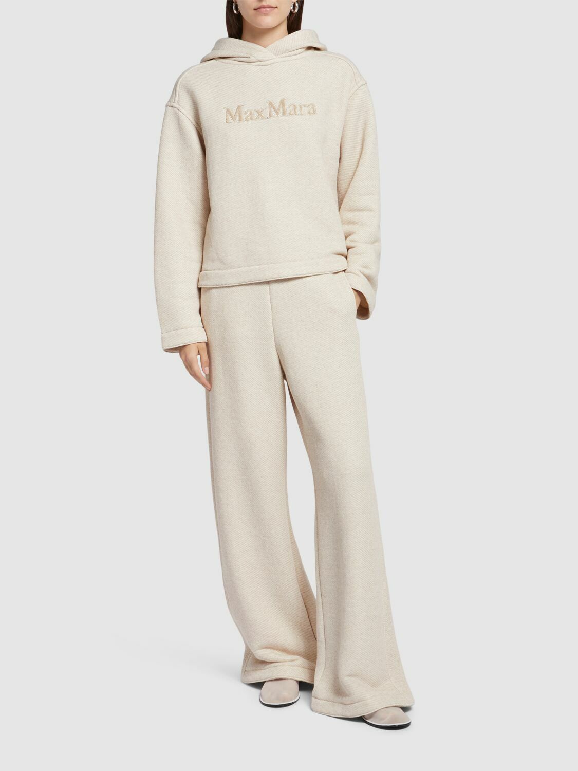 MAX MARA Gary Logo Jersey Sweatshirt Hoodie Max Mara