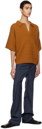 King & Tuckfield Tan Textured Oversized Polo