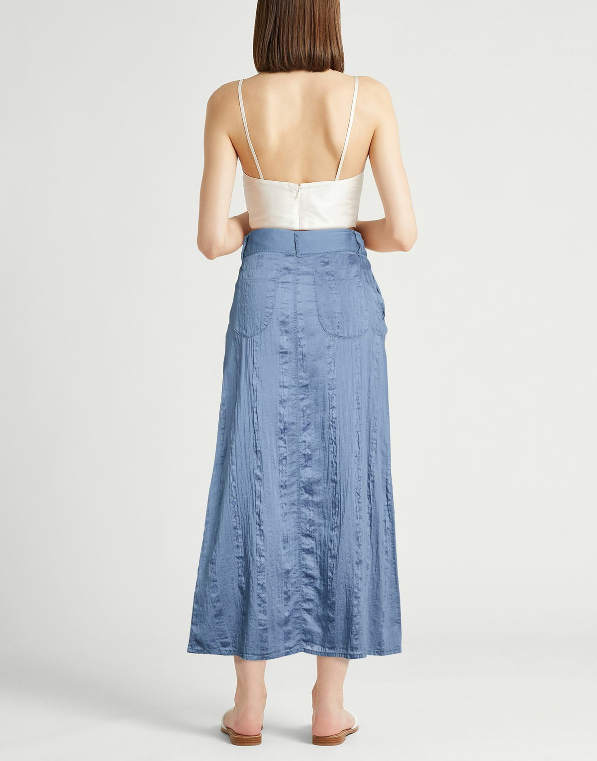 Crossley Womens Maxi skirt in Slate blue