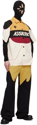 KUSIKOHC Black & Yellow Embroidered Sweatpants