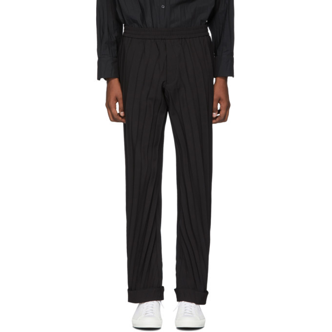 Photo: Valentino Black Plisse Elastic Waist Trousers