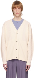 Homme Plissé Issey Miyake Off-White Monthly Color February Cardigan