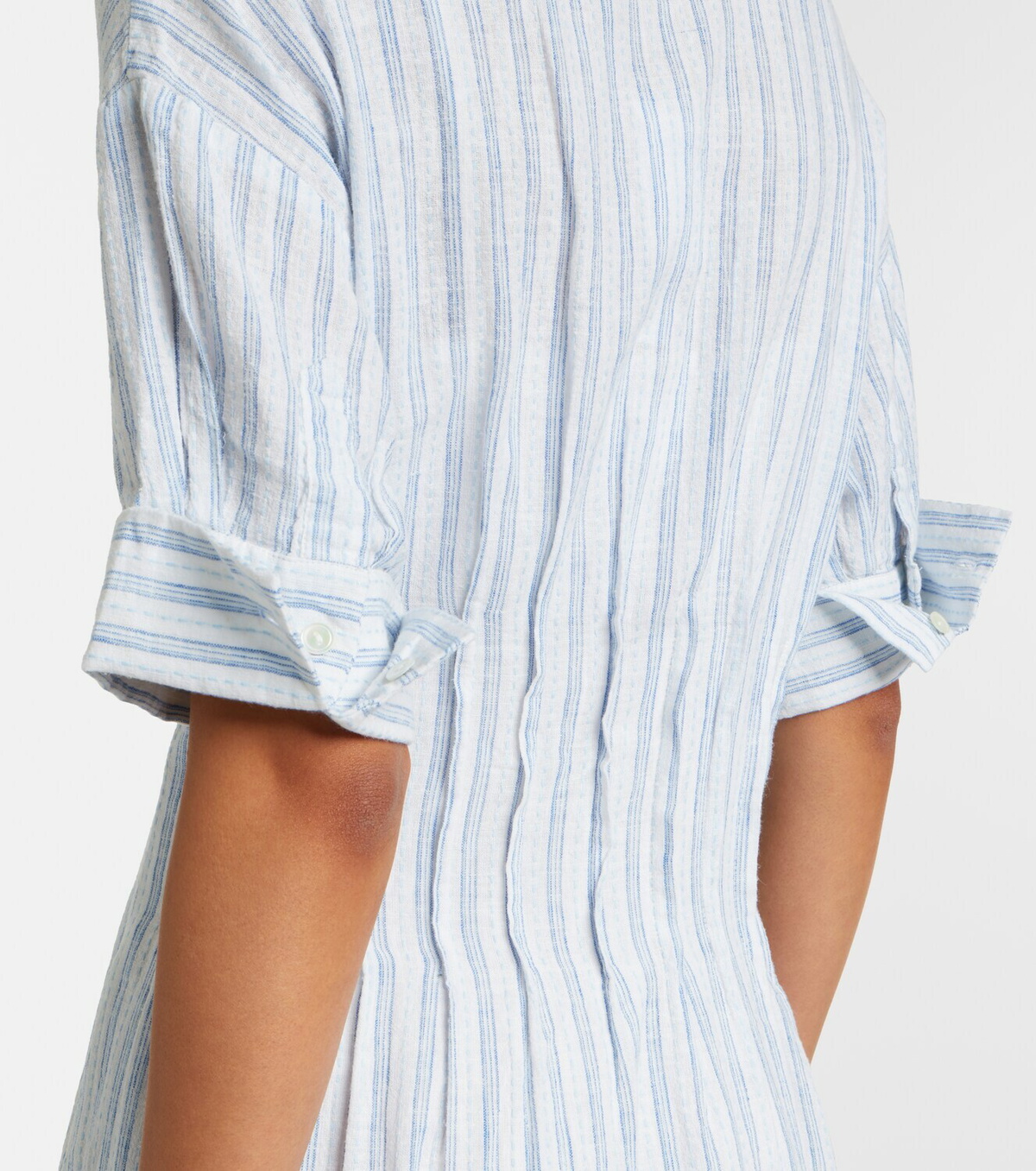 Velvet Saron striped cotton and linen shirt dress