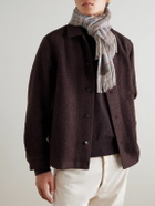 Johnstons of Elgin - Fringed Checked Cashmere Scarf