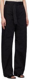LEMAIRE Black Twisted Trousers