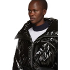 Chen Peng Black PU Down Banana Puffer