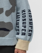 Kid Super Studios Face Boxy Sweater Blue Pullovers