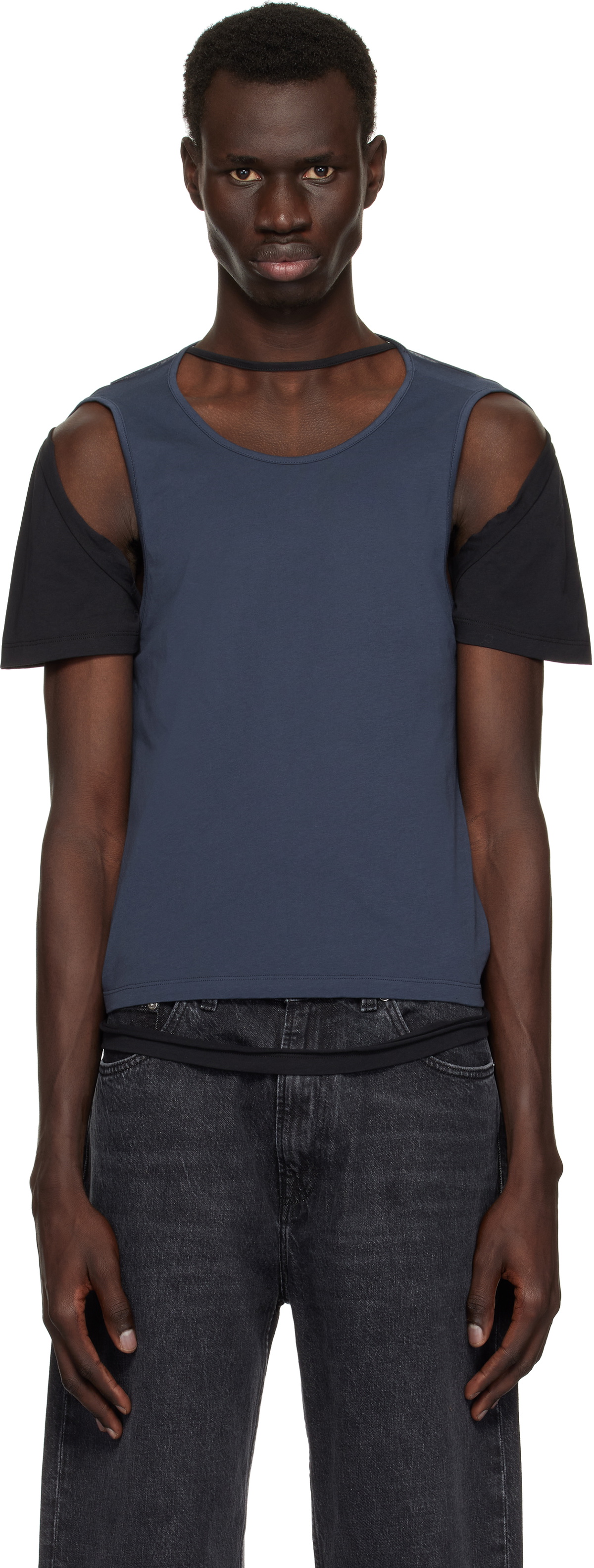 Eckhaus Latta Black Flip T-shirt Eckhaus Latta