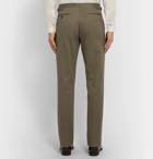 Richard James - Army-Green Stretch-Cotton Twill Suit Trousers - Green
