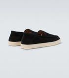 Giorgio Armani Galleria 3 suede slip-on shoes
