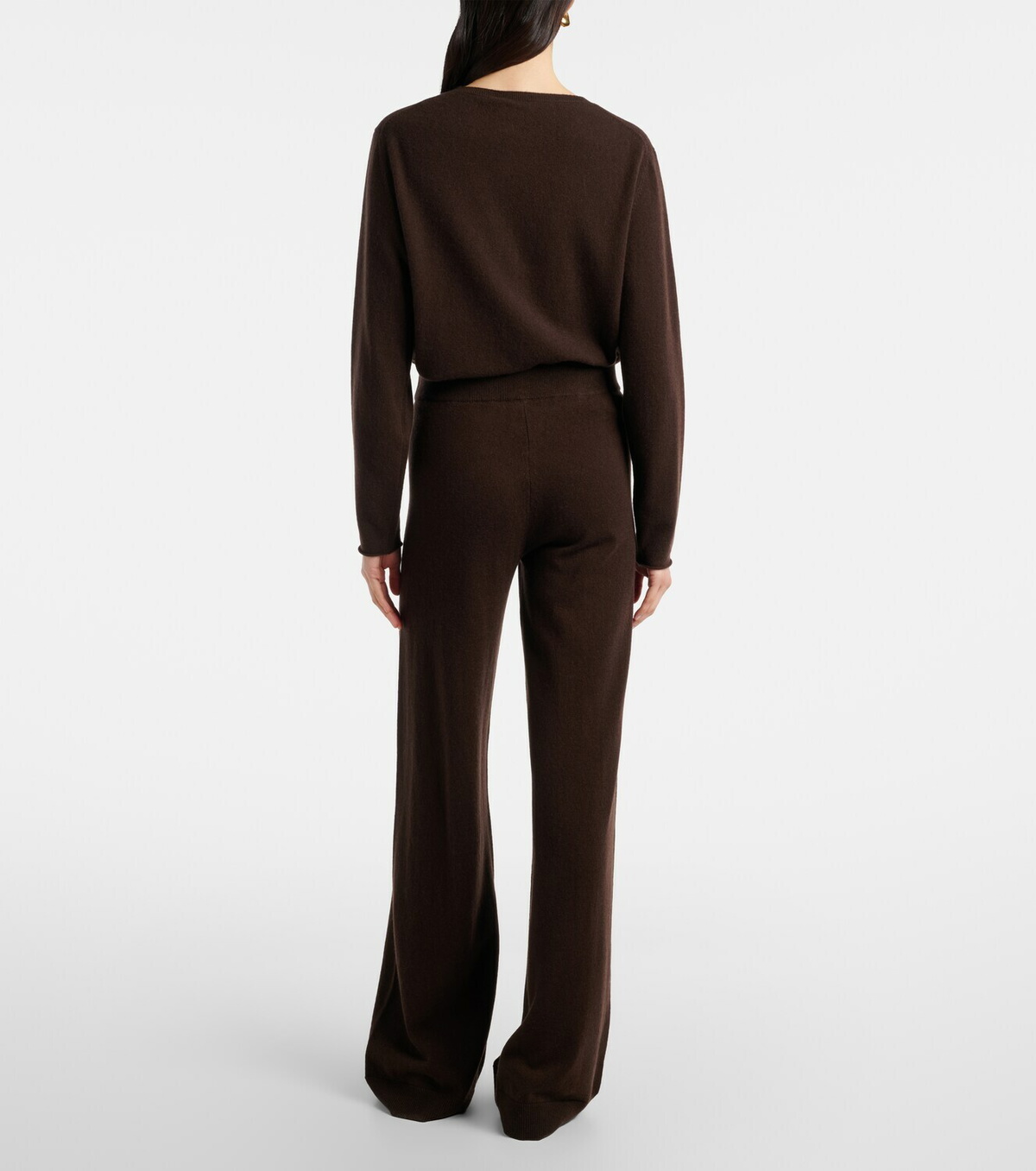 Jardin des Orangers Wool and cashmere wide-leg pants