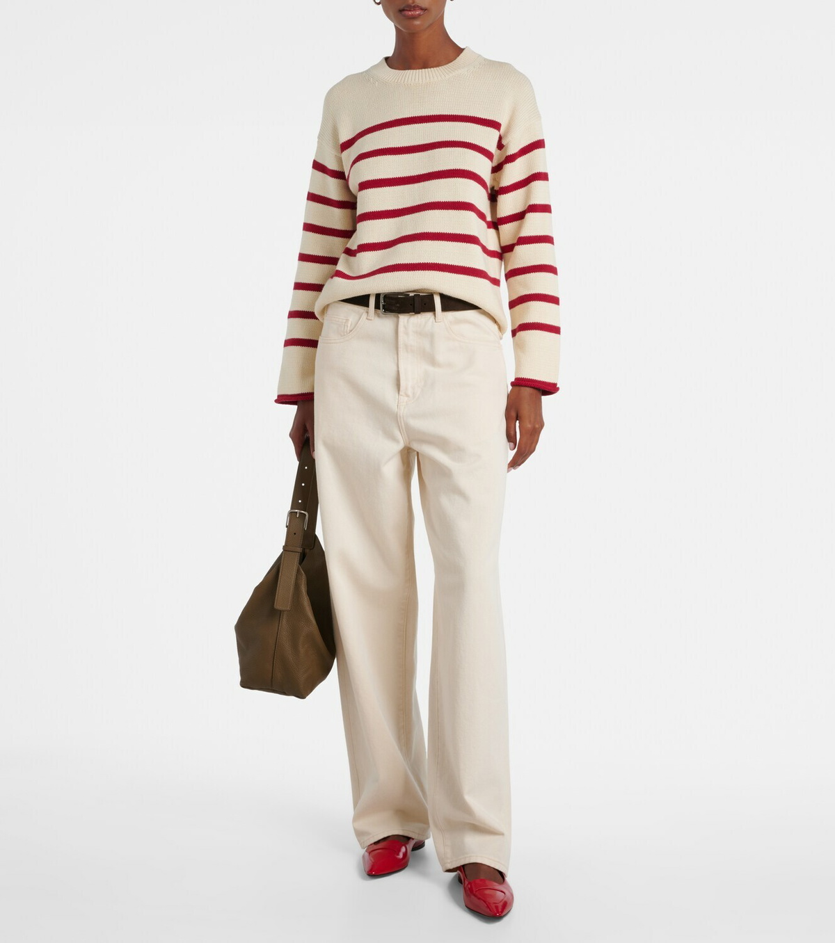 Velvet Lucia striped cotton and cashmere sweater