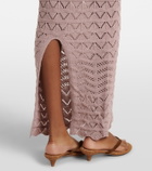 Bananhot Helena open-knit cotton-blend maxi skirt