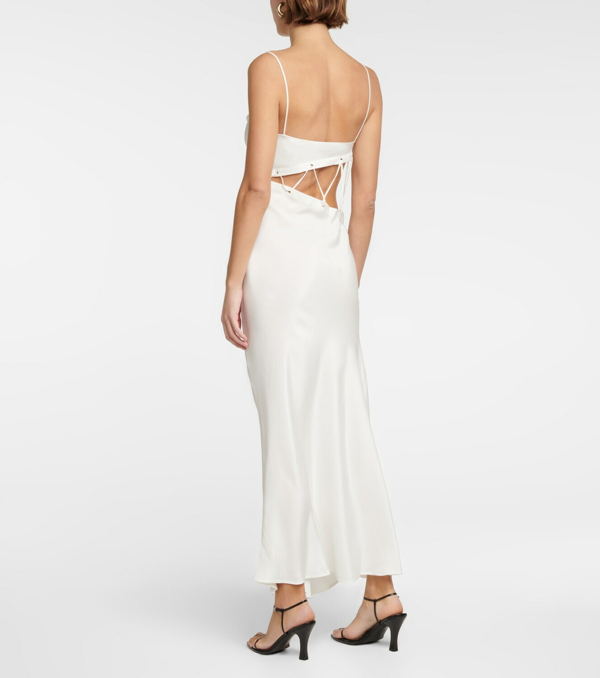 christopher esber cutout silk maxi dress Christopher Esber Crosscut Long-sleeved Maxi Dress
