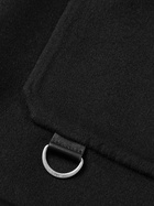 LOEWE - Leather-Trimmed Wool and Cashmere-Blend Overshirt - Black