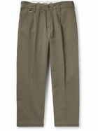Neighborhood - Dickies® Straight-Leg Pleated Twill Trousers - Green