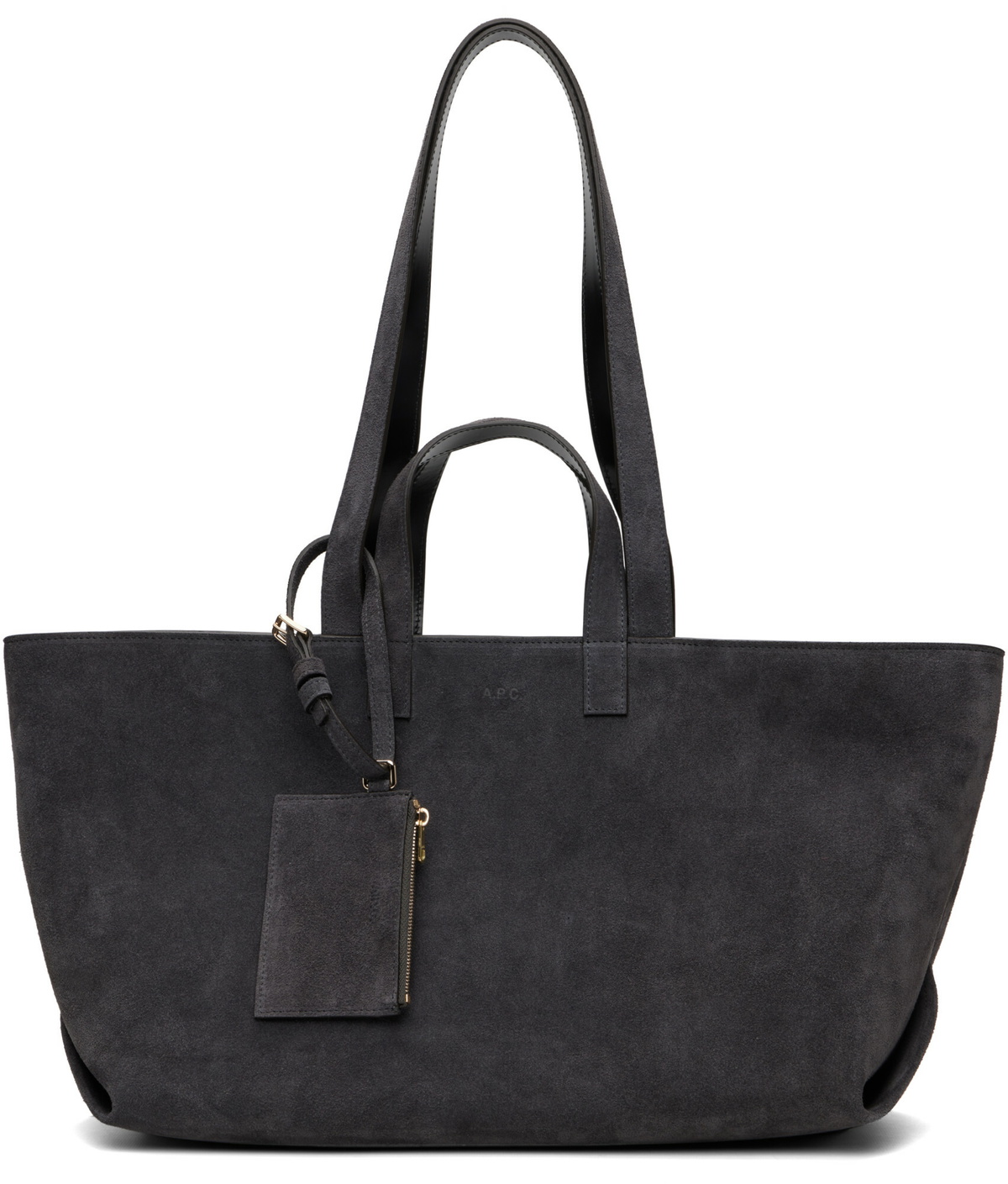A.P.C. Gray Drummer Tote