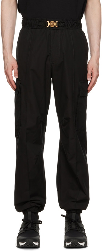 Photo: Versace Black Cotton Cargo Pants