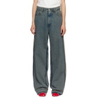 MM6 Maison Margiela Blue 5-Pocket Jeans